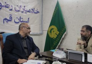 دیدار مدیرعامل موسسه خیریه ایتام قم با سیدرضا جدا مدیر  کانون‌های خدمت رضوی استان قم